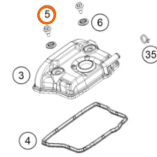 PERNO M6 DE TAPA VALVULA 450/505 SX-F