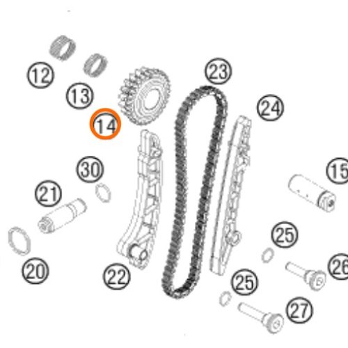PIÑON DE DISTRIBUCION 450/505 SX F 07-11