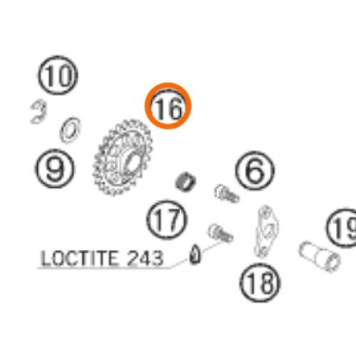 PIÑON DE BOMBA DE ACEITE 24T