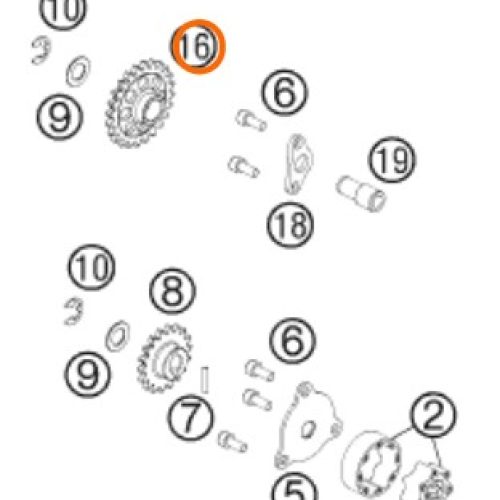 PIÑON DE BOMBA DE ACEITE 24T