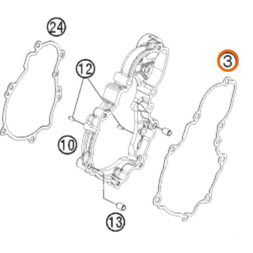 EMPAQUE DE TAPA DE ENCENDIDO 4T 350 EXC F 13-15