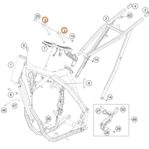 SOPORTE DE MOTOR 250/350 SX-F 13-15