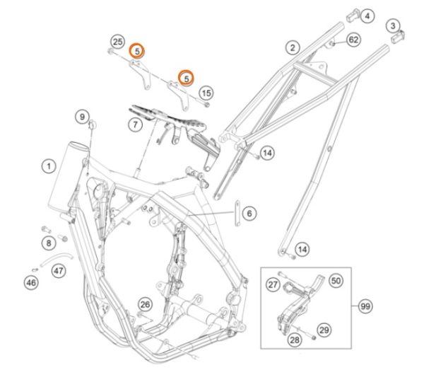 SOPORTE DE MOTOR 250/350 SX-F 13-15
