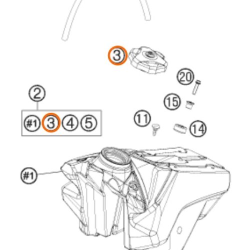 TAPA DE GASOLINA NEGRA SX 12-19.