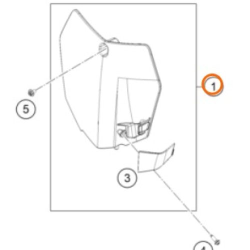 PLACA PORTA NUMERO SX 13-15 NARANJA