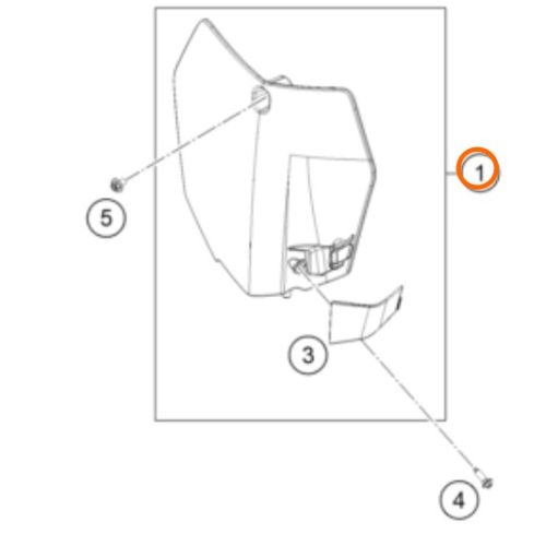 PLACA PORTA NUMERO SX 13-15