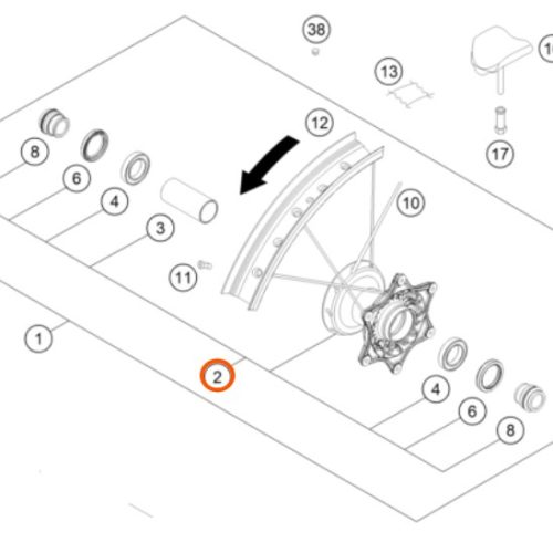 MANZANA DE ARO DELANTERO SX-EXC 15-20