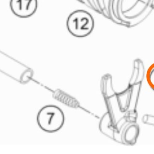 GUIA DE MARCHAS 5TA/6TA 250 SX/EXC