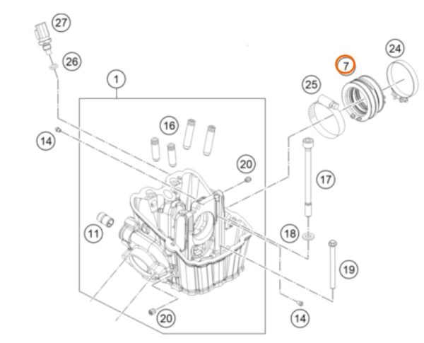 TOBERA DE CABEZOTE SX-F 12-15