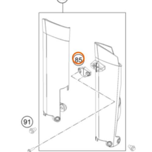 SOPORTE DE CABLE DE VELOCIMETRO EXC