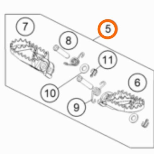 KIT DE ESTRIBOS SX-EXC 00-15