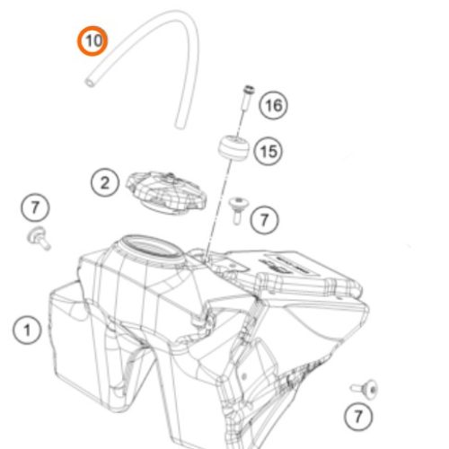 MANGUERA DE RESPIRADERO TANQUE SX 17-18