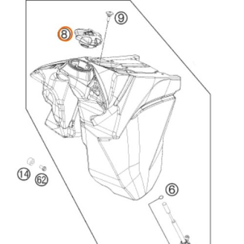 TAPA DE GASOLINA SX/EXC 08-14