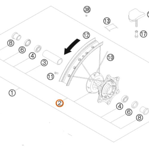 MANZANA DE ARO DELANTERO SX/EXC 09-20