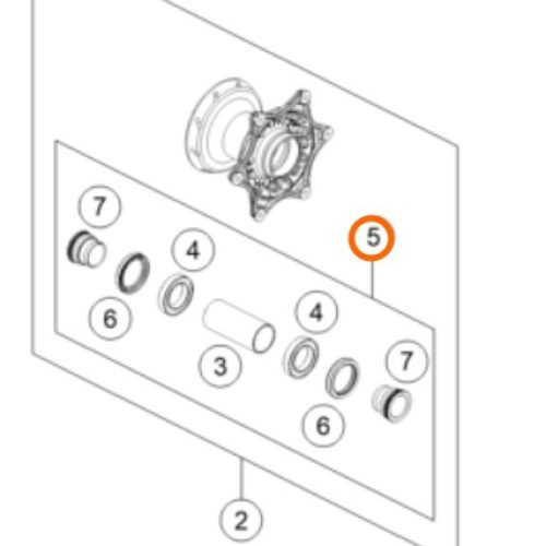 KIT DE RODILLOS/RETENES RUEDA DEL SX/EXC