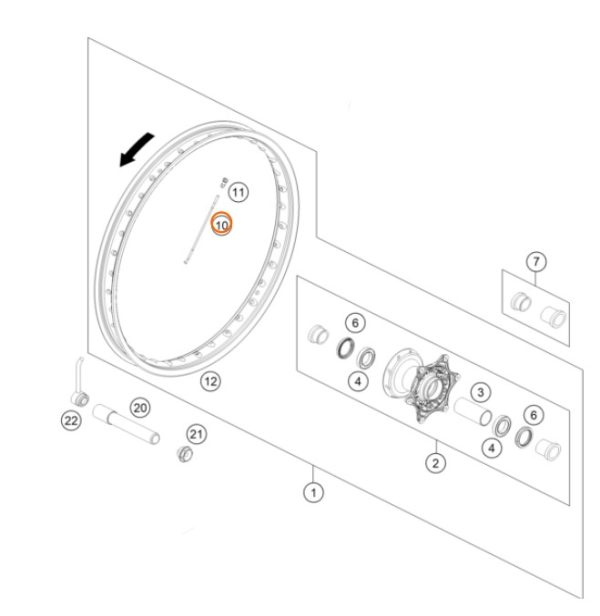 RADIO ARO 21 DELANTERO 08-11
