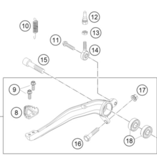 PATA DE FRENO SX/EXC 08-15