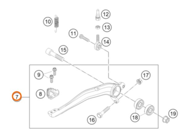PATA DE FRENO SX/EXC 08-15