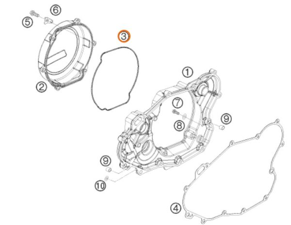 O RING DE TAPA DE EMBRAGUE 78030027000