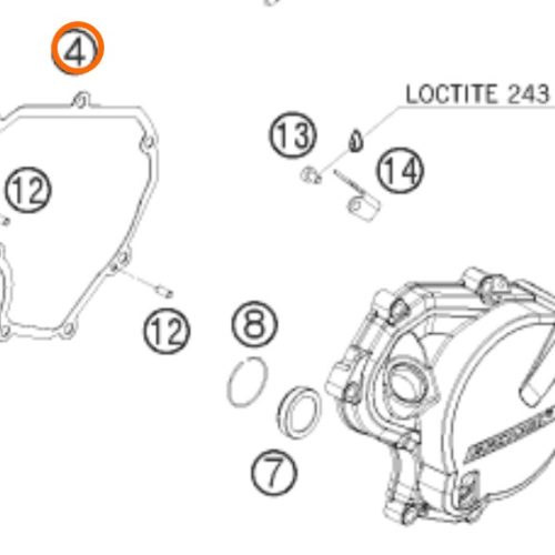 EMPAQUE DE TAPA DE ENCENDIDO 4T EXC 08-11