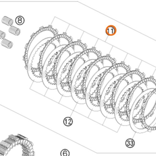 DISCO DE EMBRAGUE 450/530 EXC 08-11