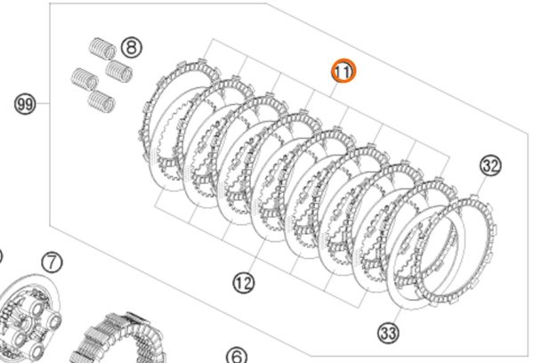 DISCO DE EMBRAGUE 450/530 EXC 08-11