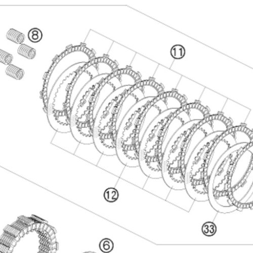 DISCO DE EMBRAGUE 450/530 EXC 08-11