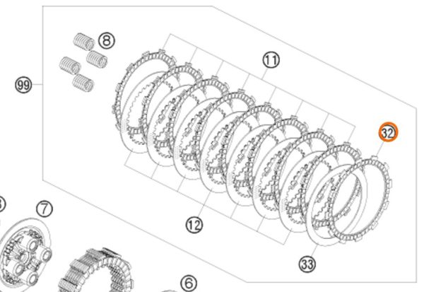 DISCO DE EMBRAGUE 450/530 EXC 08-11