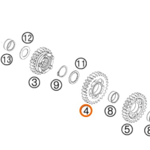 PIÑON DE 3RA EJE 2 450/500 EXC 08-11