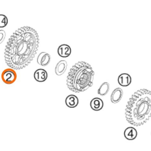 PIÑON DE 1RA EJE 2 450 EXC 08-11