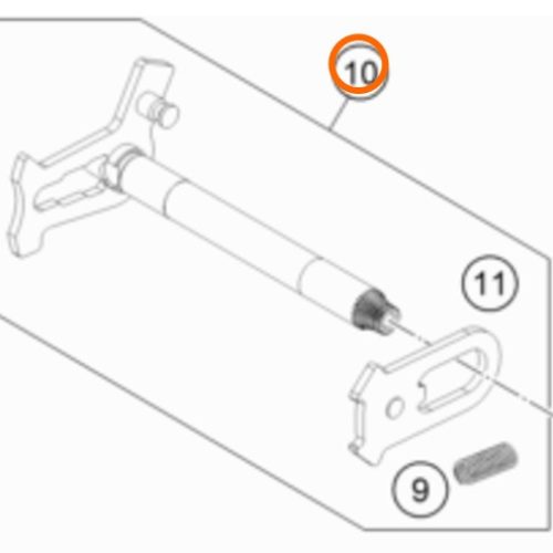 EJE DE PATA DE CAMBIOS 450/500 EXC 15-16