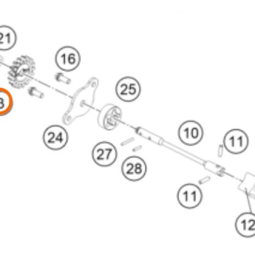 PIÑON DE BOMBA DE ACEITE 17T