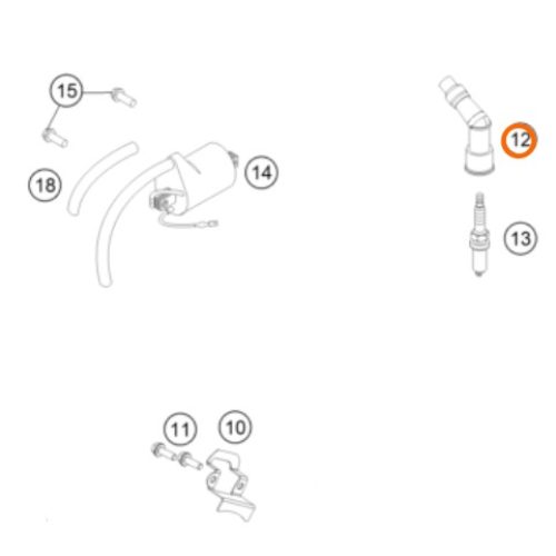 PIPETA DE BUJIA 4T 450/500 EXC 12-16