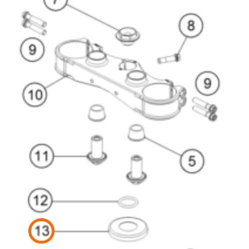 TAPA DE RODILLO DE DIRECCION SX-EXC 06-15