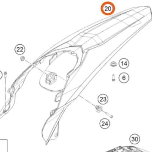 GUARDAFANGO POSTERIOR EXC NARANJA 12-16