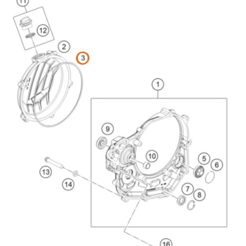 O RING DE TAPA DE EMBRAGUE 78130027000