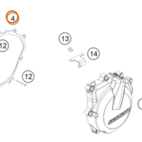 EMPAQUE DE TAPA DE ENCENDIDO 4T 450/500 EXC 12-15