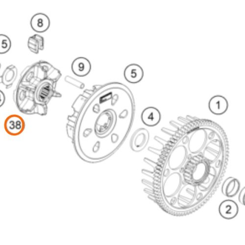 CUBO DE EMBRAGUE SX F/EXC 13-14