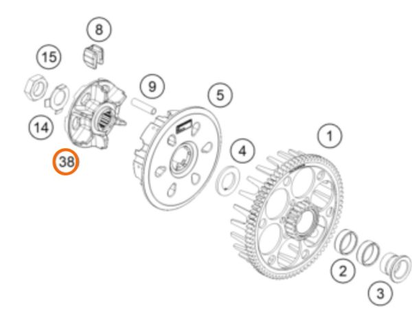 CUBO DE EMBRAGUE SX F/EXC 13-14
