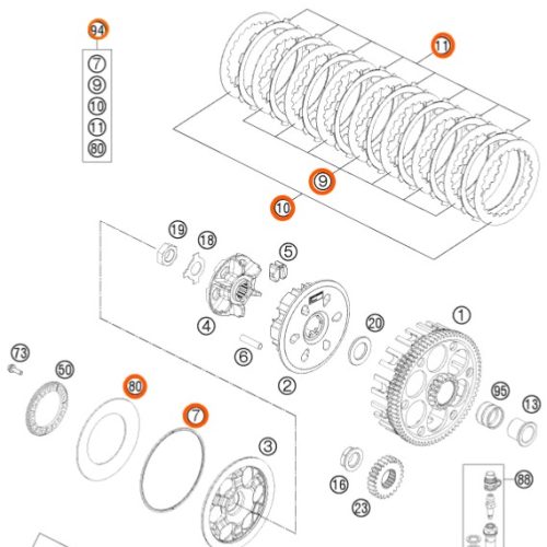 KIT DE EMBRAGUE 450/500/FREERIDE 12-13