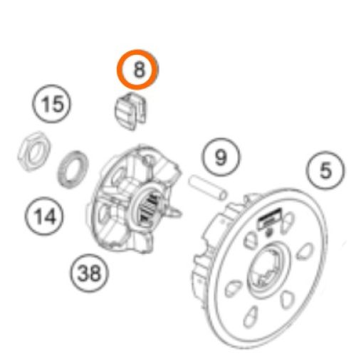CAUCHO AMORTIGUADOR DE EMBRAG 250/500 SX/EXC 17-21