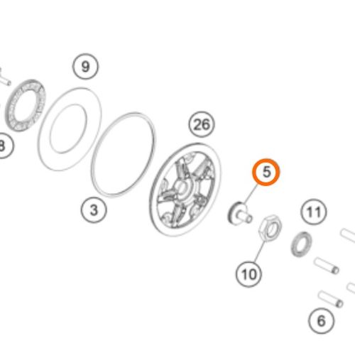 KIT DE RODILLO/BASE DE EMBRAGUE 85 SX 18-20