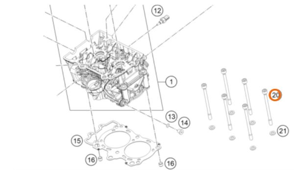 PERNO M10 DE CABEZOTE 790 ADV 19-20