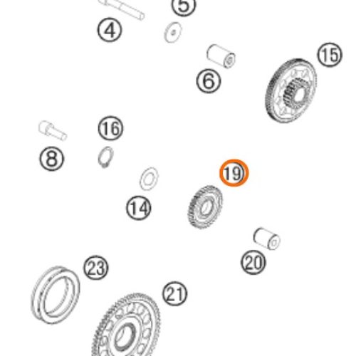 PIÑON DE ARRANQUE 30T 450/500 11-15