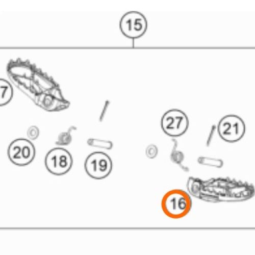 ESTRIBO IZQUIERDO SX/EXC 16-20