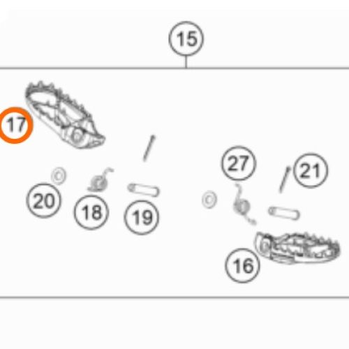 ESTRIBO DERECHO SX/EXC 16-20