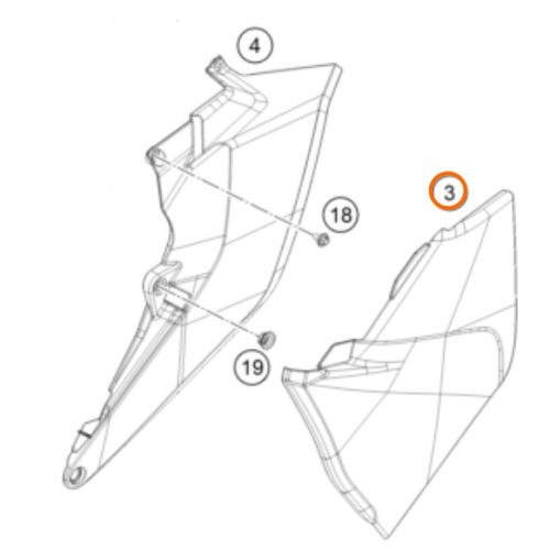TAPA DE FILTRO DE AIRE 250/300 17-19