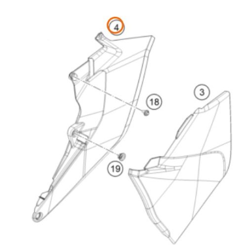 TAPA DE FILTRO IZQ 250 SX-F 2016