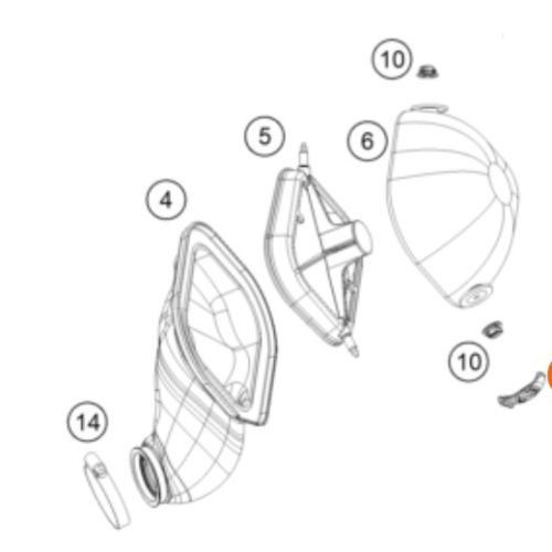 SEGURO DE SOPORTE DE FILTRO DE AIRE SX/EXC 17-20