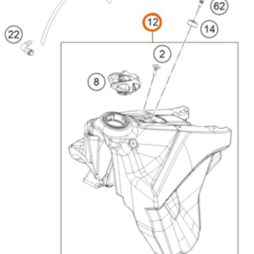 TANQUE DE GASOLINA 250/350/450/500 EXC-F 16-19
